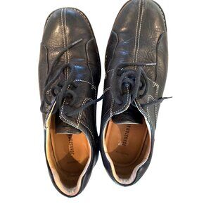 Johnston & Murphy Mens Black Leather Lace-Up Shoes Size 7.5 M